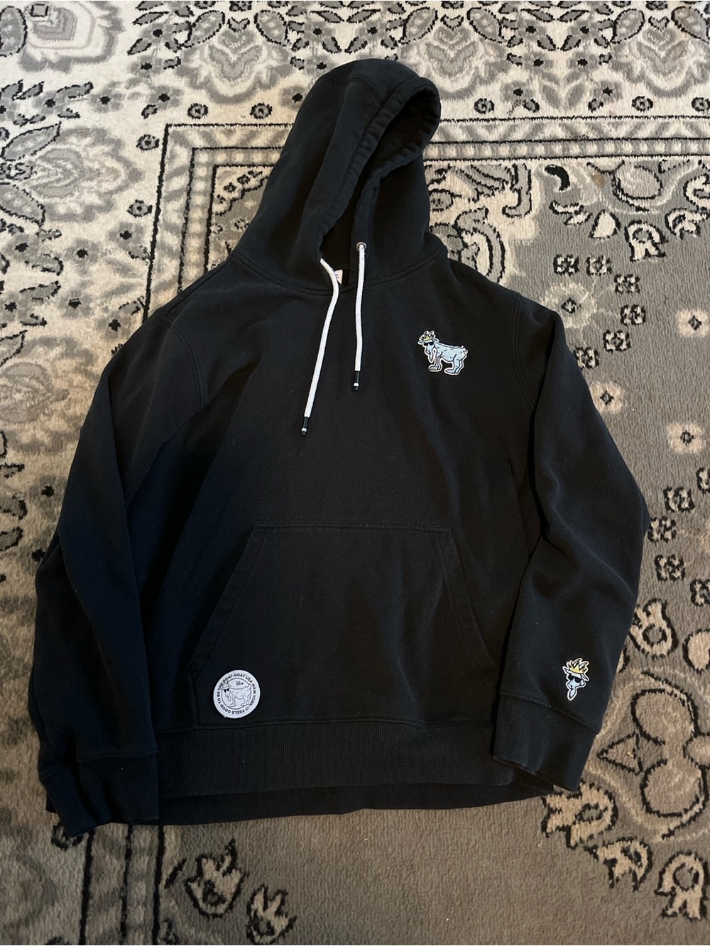Goat USA adult medium black hoodie